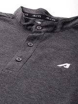 Charcoal Polo Collar Dry Tech Yoga or Gym T-shirt