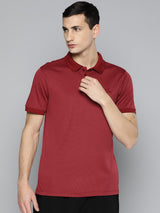 Alcis Men Red Polo Dry Tech Slim Fit  T-shirt