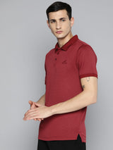 Alcis Men Red Polo Dry Tech Slim Fit  T-shirt