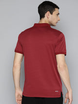 Alcis Men Red Polo Dry Tech Slim Fit  T-shirt
