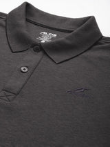 Alcis Men Grey Polo Collar Anti Static Slim Fit Sports
