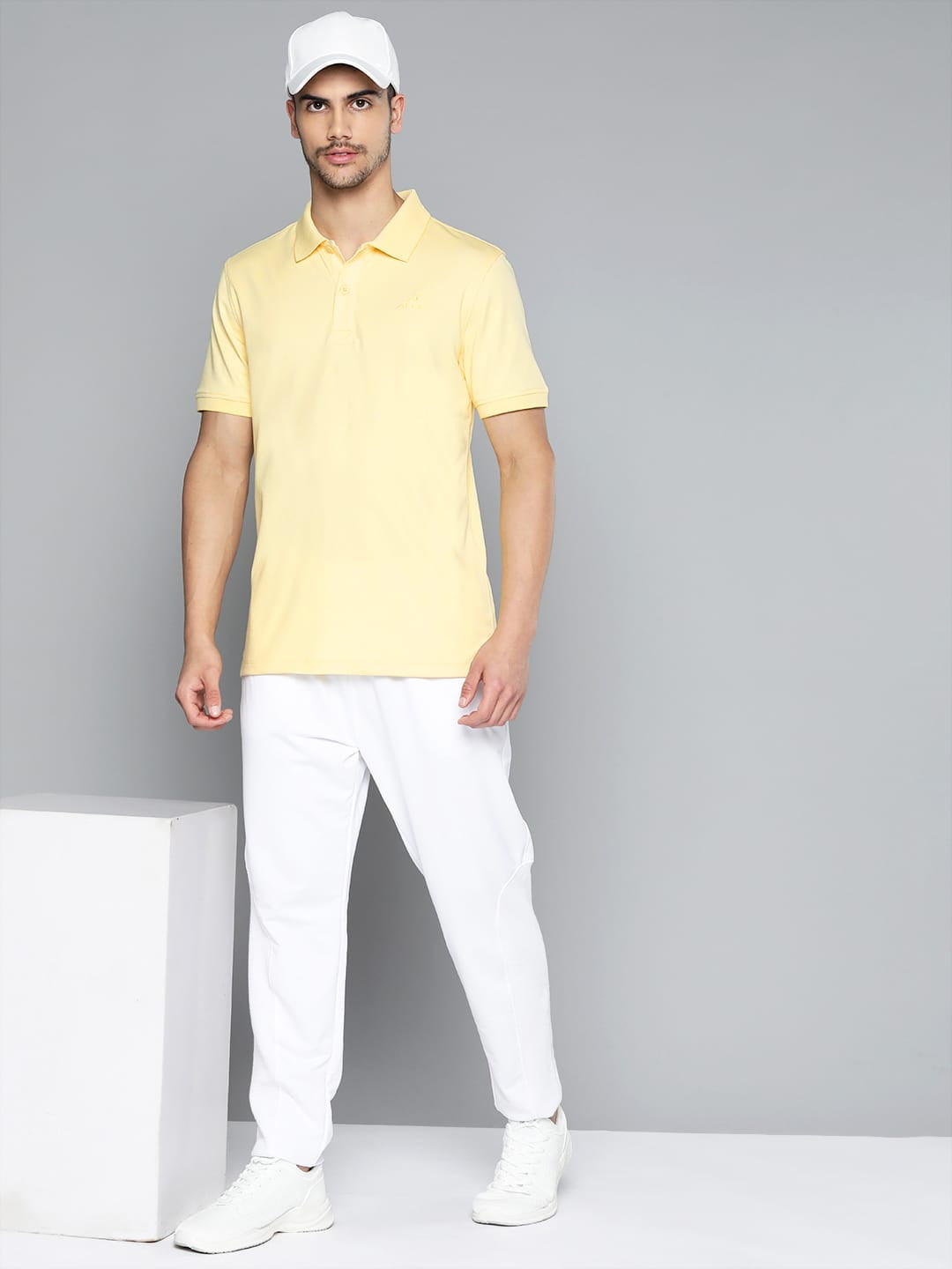 Alcis Men Polo Collar Anti Static Slim Fit Sports T-shirt