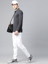 Alcis Men's Mock Collar Anti Static Slim Fit  Polo