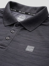 Alcis Men's Mock Collar Anti Static Slim Fit  Polo