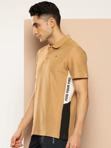 Alcis Men Regular Fit Graphical Panel Polo T-Shirt
