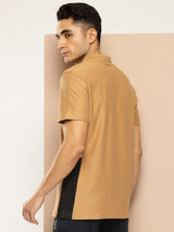 Alcis Men Regular Fit Graphical Panel Polo T-Shirt