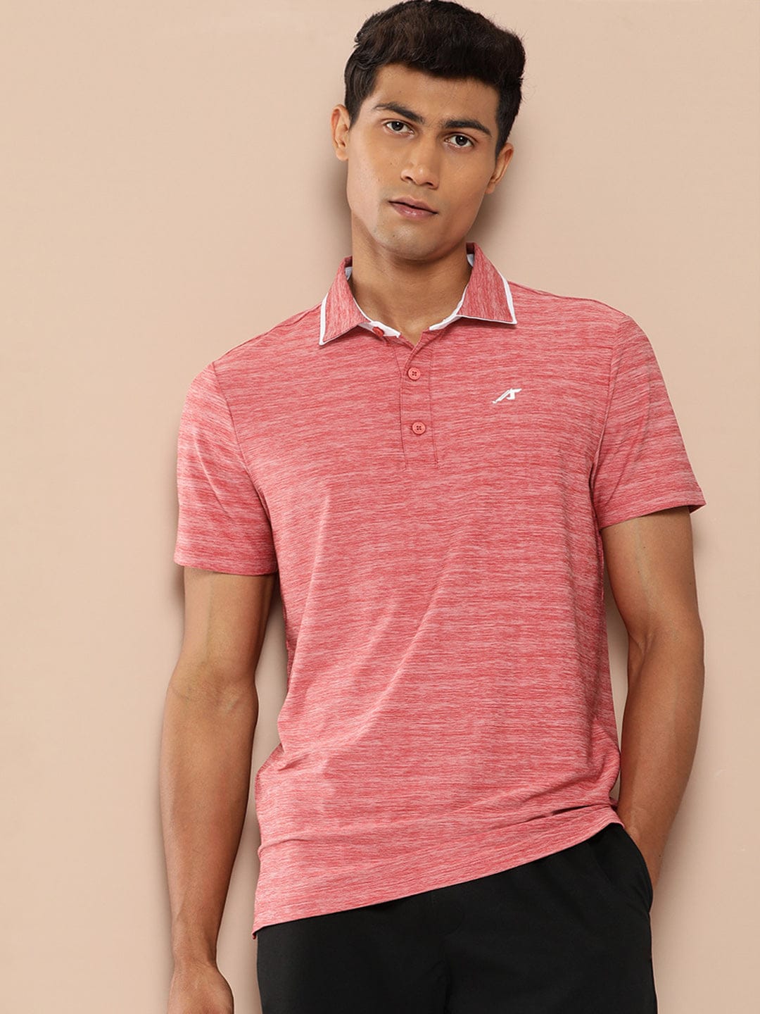 Alcis Men Pink Infinite Polo Tee