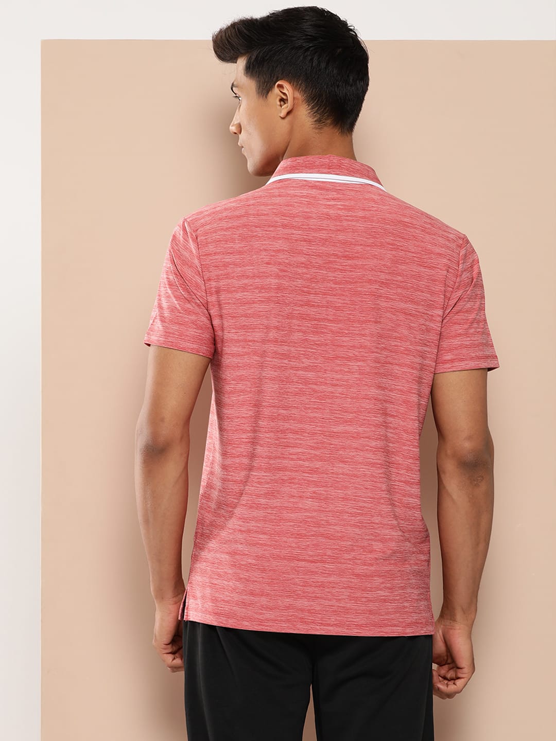 Alcis Men Pink Infinite Polo Tee
