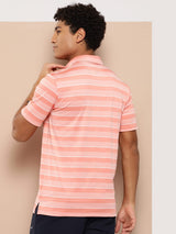 Alcis Men  Pink Regular Fit Country Club Polo Tee