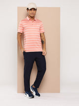 Alcis Men  Pink Regular Fit Country Club Polo Tee