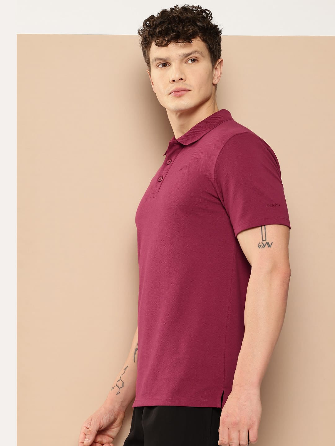 Alcis Men's Maroon Ease Polo