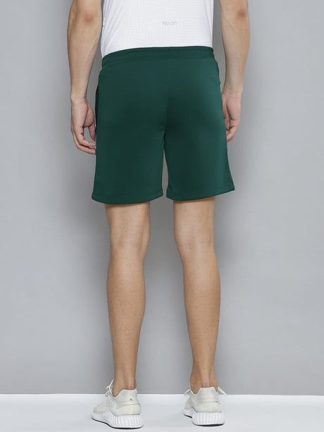 Alcis Men Green Solid Slim Fit Training or Gym Sports Shorts | Alcis