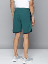 Alcis Men Green Placement Typography Printed Running Sports Shorts