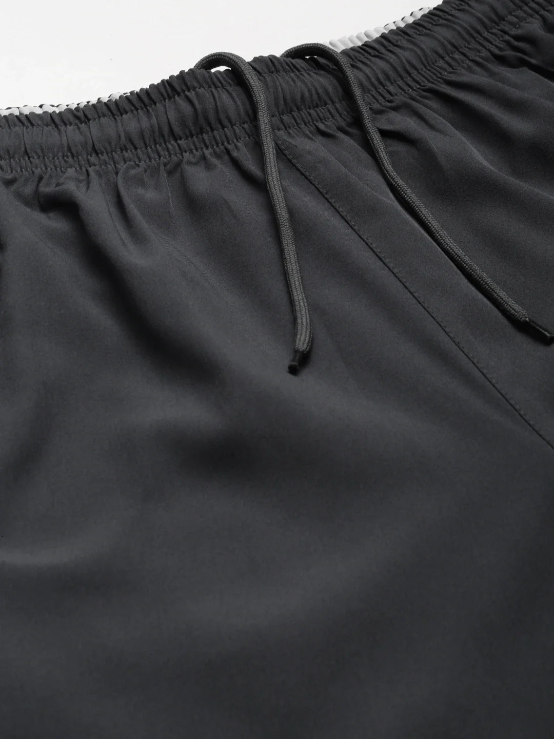 ALCIS Men Charcoal Grey Solid Slim Fit Running Sports Shorts