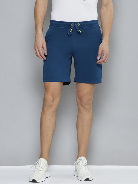 Alcis Men Teal Blue Slim Fit Training or Gym Sports Shorts | Alcis