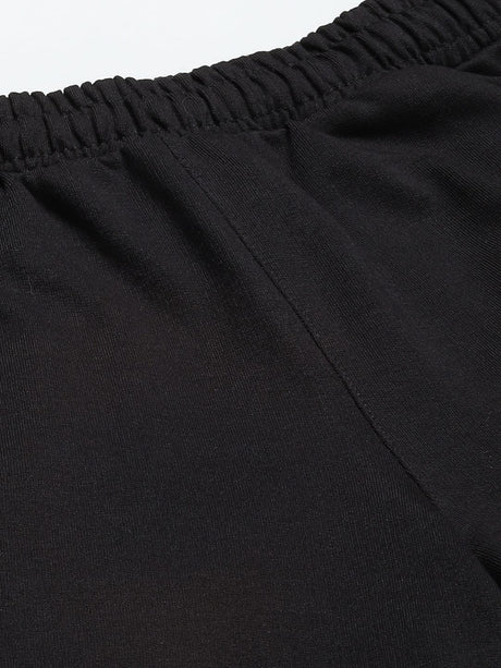 Alcis Men Black Solid Slim Fit Training or Gym Sports Shorts | Alcis