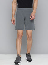 Alcis Men Grey Slim Fit Training or Gym Sports Shorts