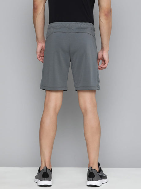 Alcis Men Grey Slim Fit Training or Gym Sports Shorts