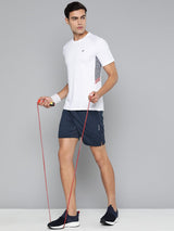 Alcis Men Navy Blue Slim Fit Running Drytech+ Sports Shorts