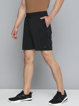 Alcis Men Black Slim Fit Drytech+ Yoga Sports Shorts
