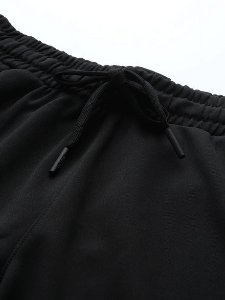 Alcis Men Black Slim Fit Drytech+ Yoga Sports Shorts