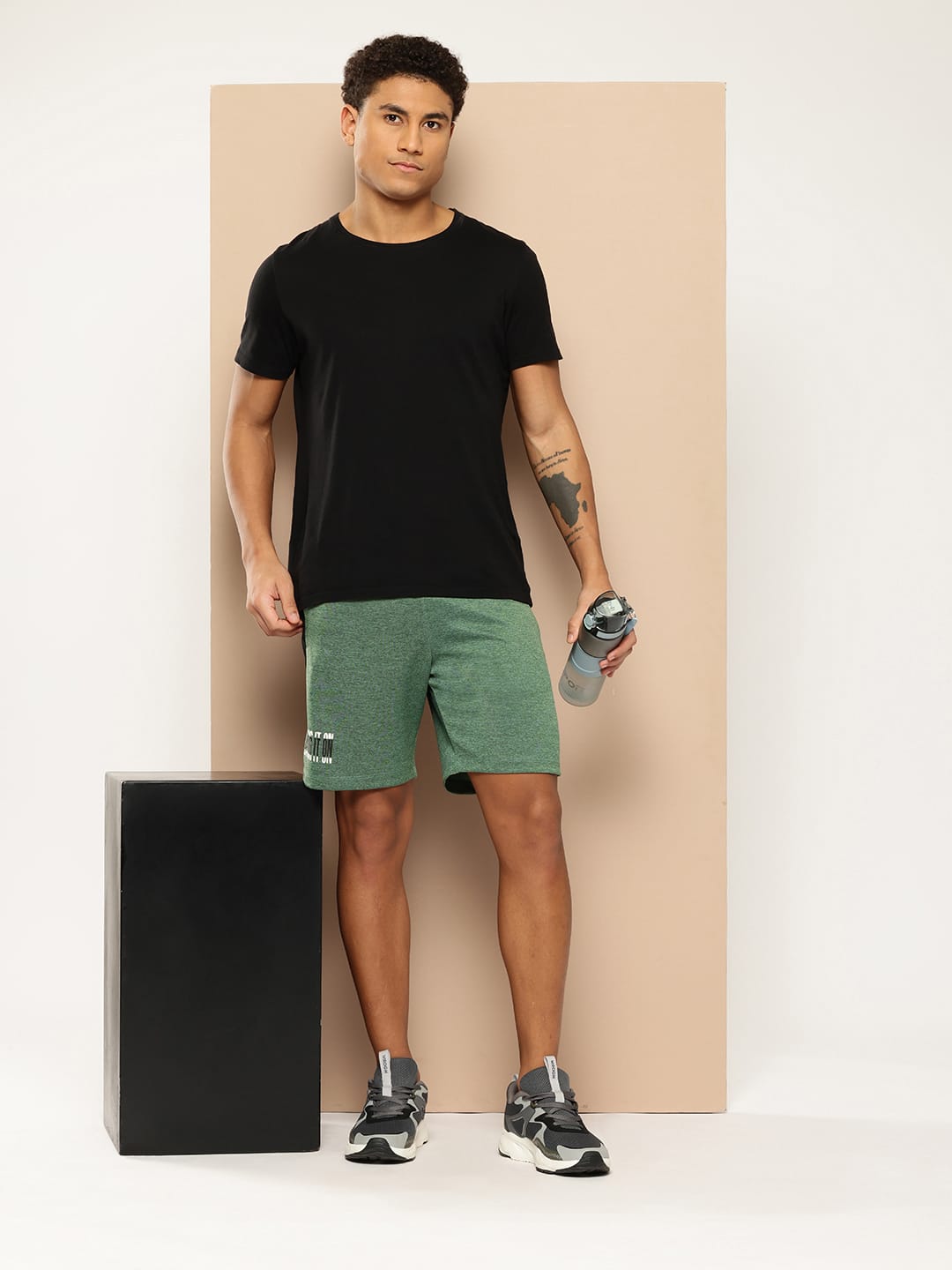 Alcis Men Olive Bring It On Training Shorts
