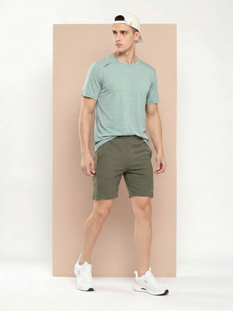 Olive & White Waffle Shorts Pack of 2