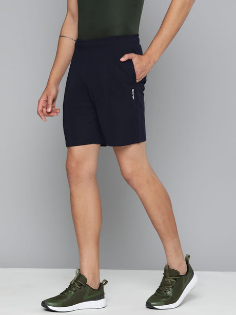 Alcis Men Navy Blue Slim Fit Drytech+ Training or Gym Sports Shorts