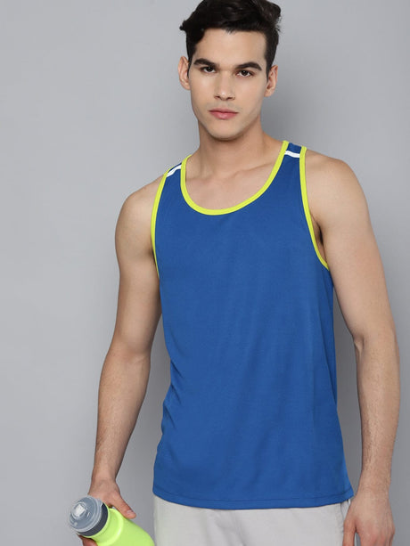 Alcis Men Blue Slim Fit Training or Gym T-shirt | Alcis