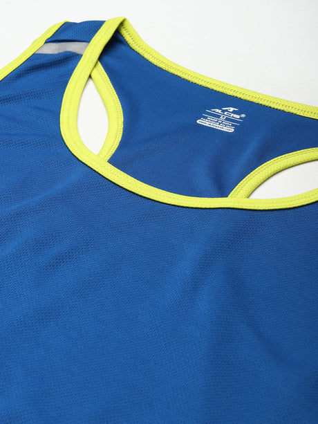 Alcis Men Blue Slim Fit Training or Gym T-shirt | Alcis