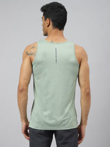 Alcis Men Frost Green Anti-Static Slim-Fit Distance Running Singlet
