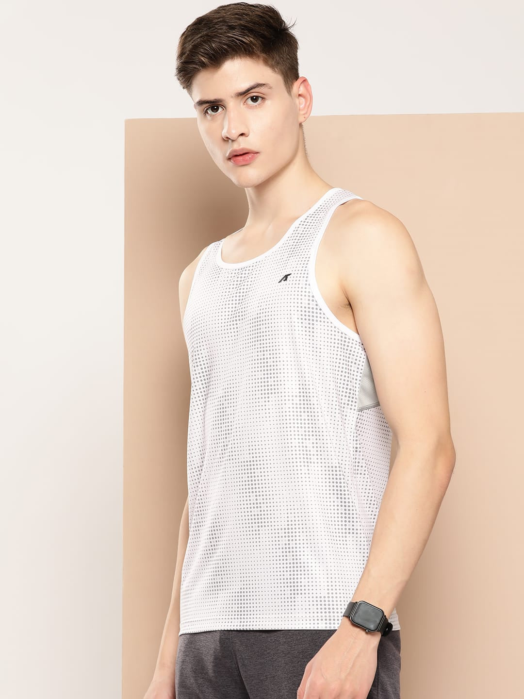 Alcis Men Printed Dry Tech Slim Fit Vest