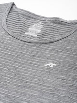 Alcis Men Grey Typography Printed Dry Tech Slim Fit Vest