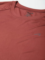 Alcis Men Rust Slim Fit T-shirt