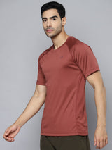 Alcis Men Rust Slim Fit T-shirt