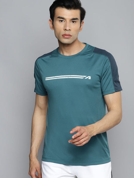 Alcis Men Blue Slim Fit Training or Gym T-shirt | Alcis