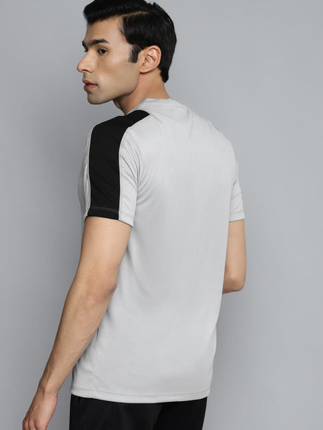 Alcis Men Grey Slim Fit Training or Gym T-shirt | Alcis