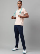 Alcis Men's Printed Gold Anti-Static Drytech+ Slim-Fit Training Tee
