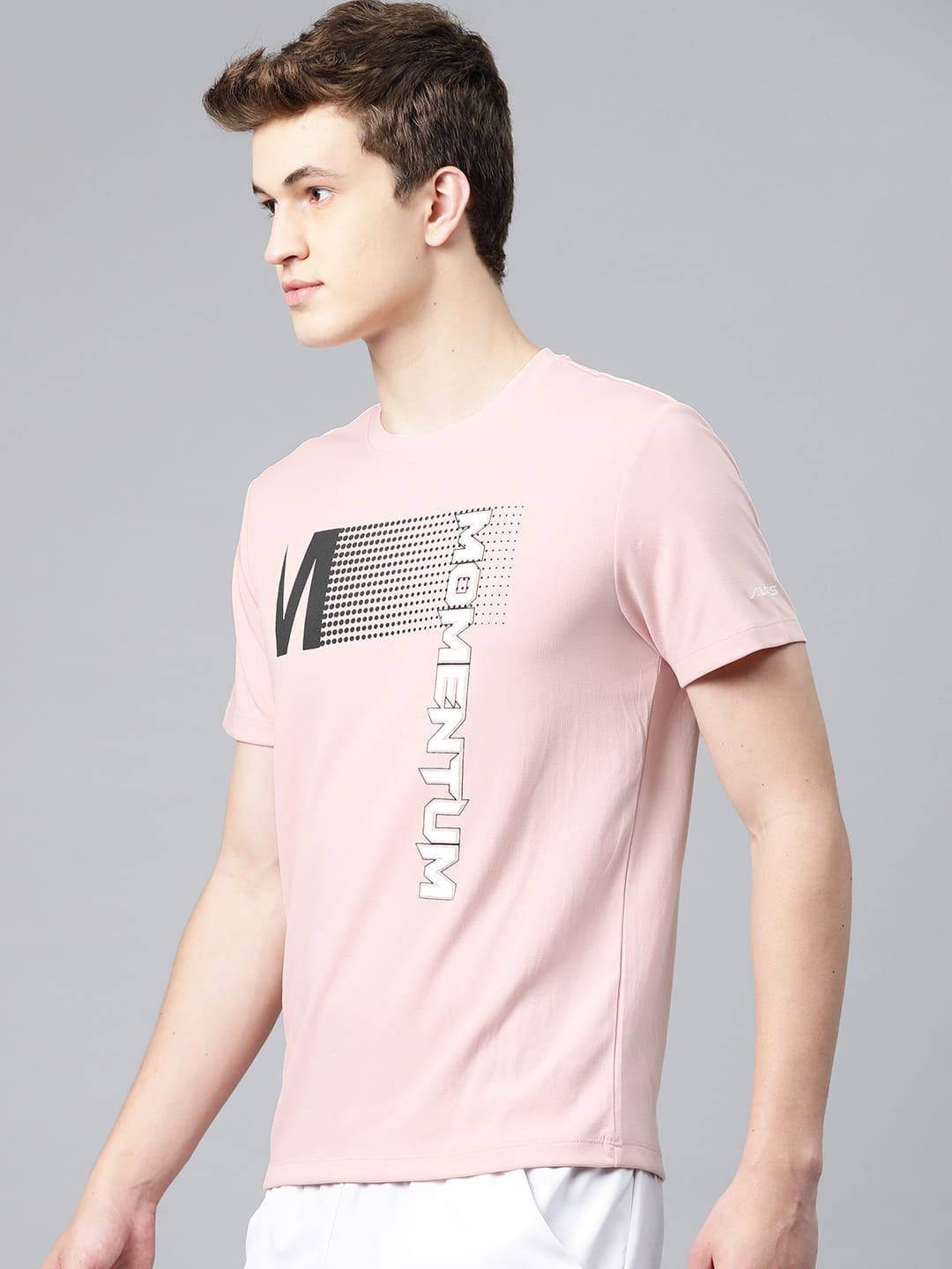 Alcis Men Typography Printed Anti Static Slim Fit T-shirt