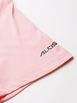 Alcis Men Pink Typography Printed Sports T-shirt