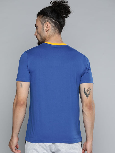 Alcis Men Blue Slim Fit Training or Gym T-shirt | Alcis