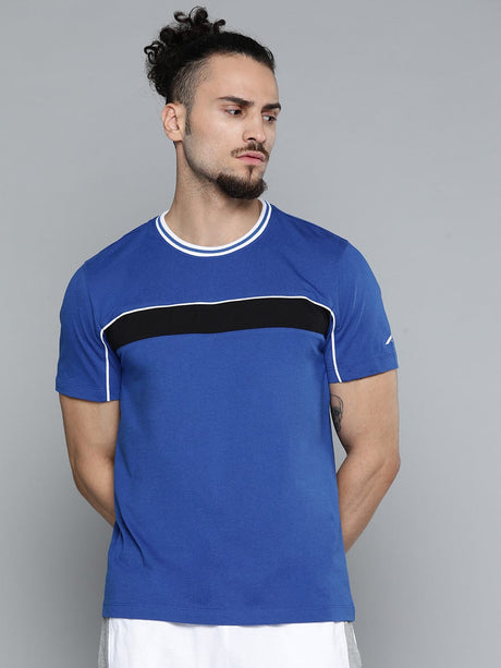 Alcis Men Blue Slim Fit Training or Gym T-shirt | Alcis
