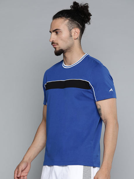 Alcis Men Blue Slim Fit Training or Gym T-shirt | Alcis