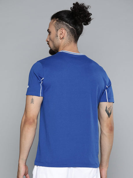 Alcis Men Blue Slim Fit Training or Gym T-shirt | Alcis