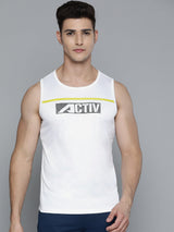 Alcis Men White Pure Cotton Typography Printed T-shirt
