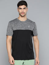 Alcis Men Colourblocked Anti Static Slim Fit Sports T-shirt