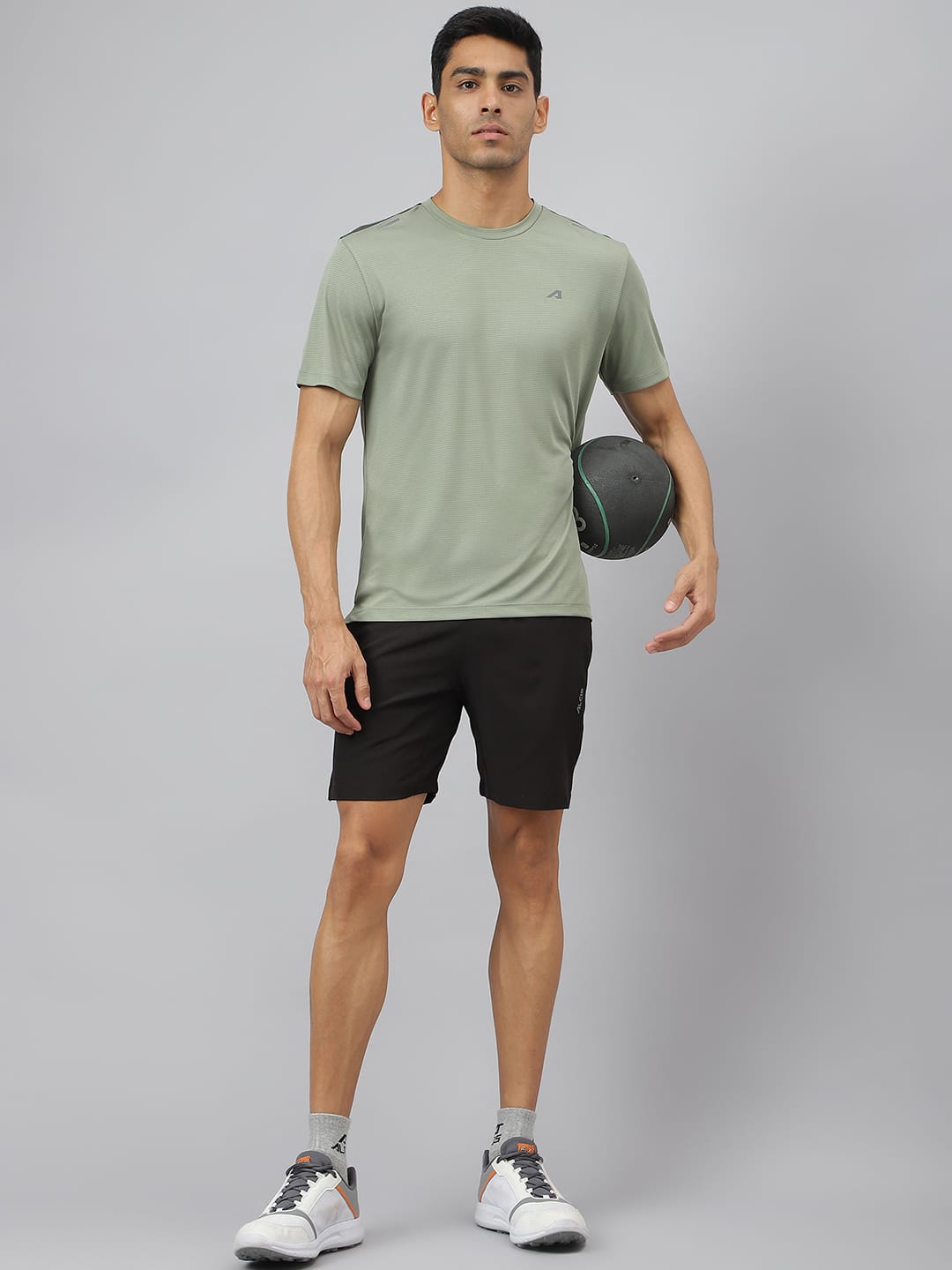 Alcis Men Drytech+ Anti-Static Slim-Fit Round Neck Running T-Shirt