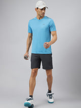 Alcis Men Golden Olive Drytech+ Anti-Static Slim-Fit Round Neck Running T-Shirt