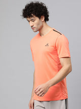 Alcis Men Brand Logo Printed Anti Static Slim Fit T-shirt