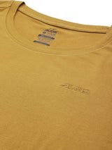 Alcis Men Yellow  Solid Stretchex Slim Fit T-shirt